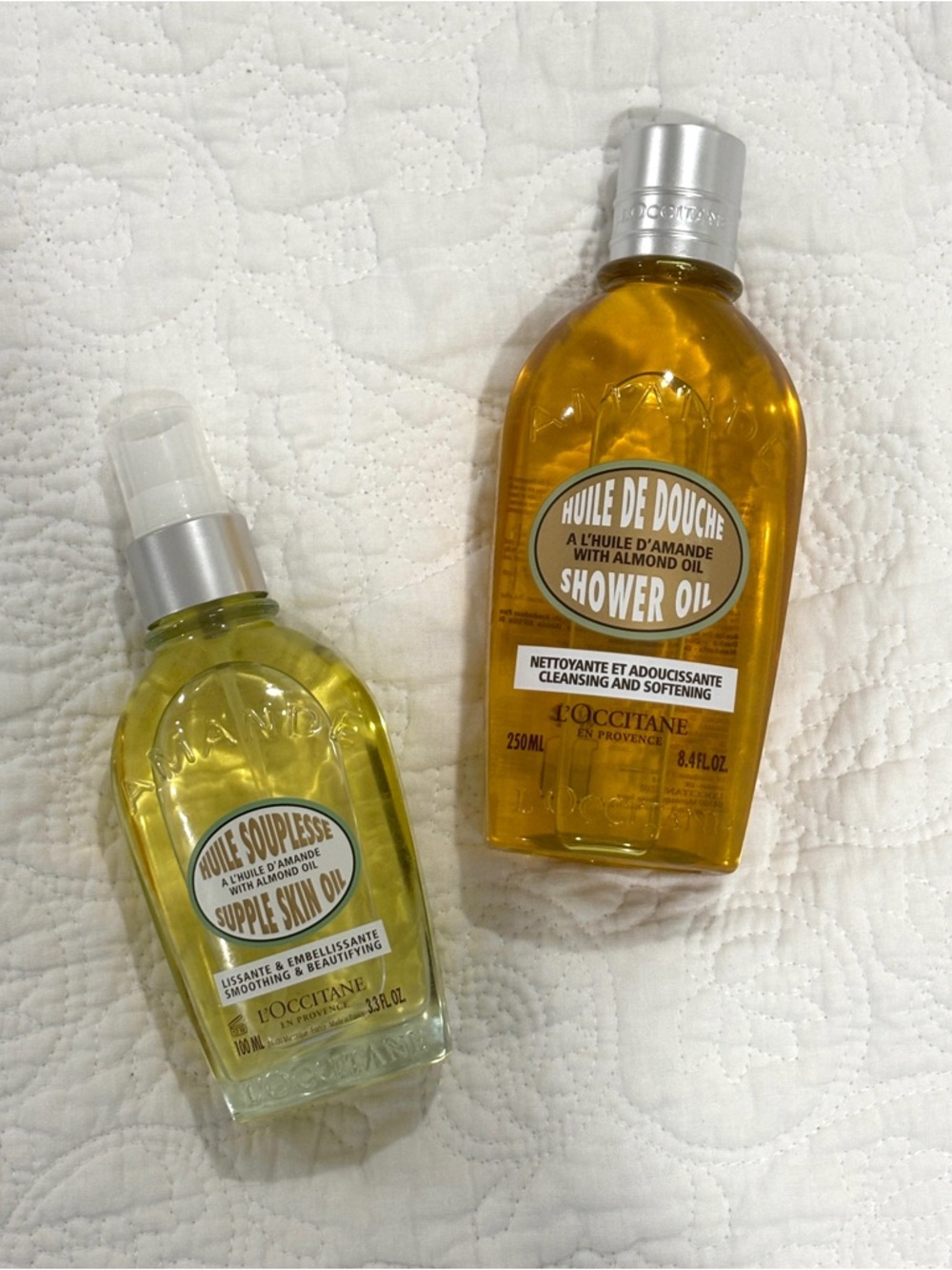 L'OCCITANE Almond Shower Oil & Supple Skin Oil - bundle